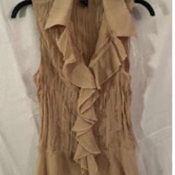 Shimmering Gold Studio 1940 Sleeveless Top Size Large - Picture 5 of 7